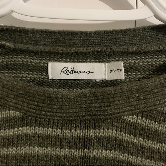 REITMANS Green Striped Sweater Sz-XS - Picture 6 of 7